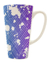 Blue Purple 16 Ounce Conical Latte Coffee Mug with Splatter AOP Design - Perfect for Coffee Enthusiasts - TooLoud-Conical Latte Mug-TooLoud-White-Davson Sales