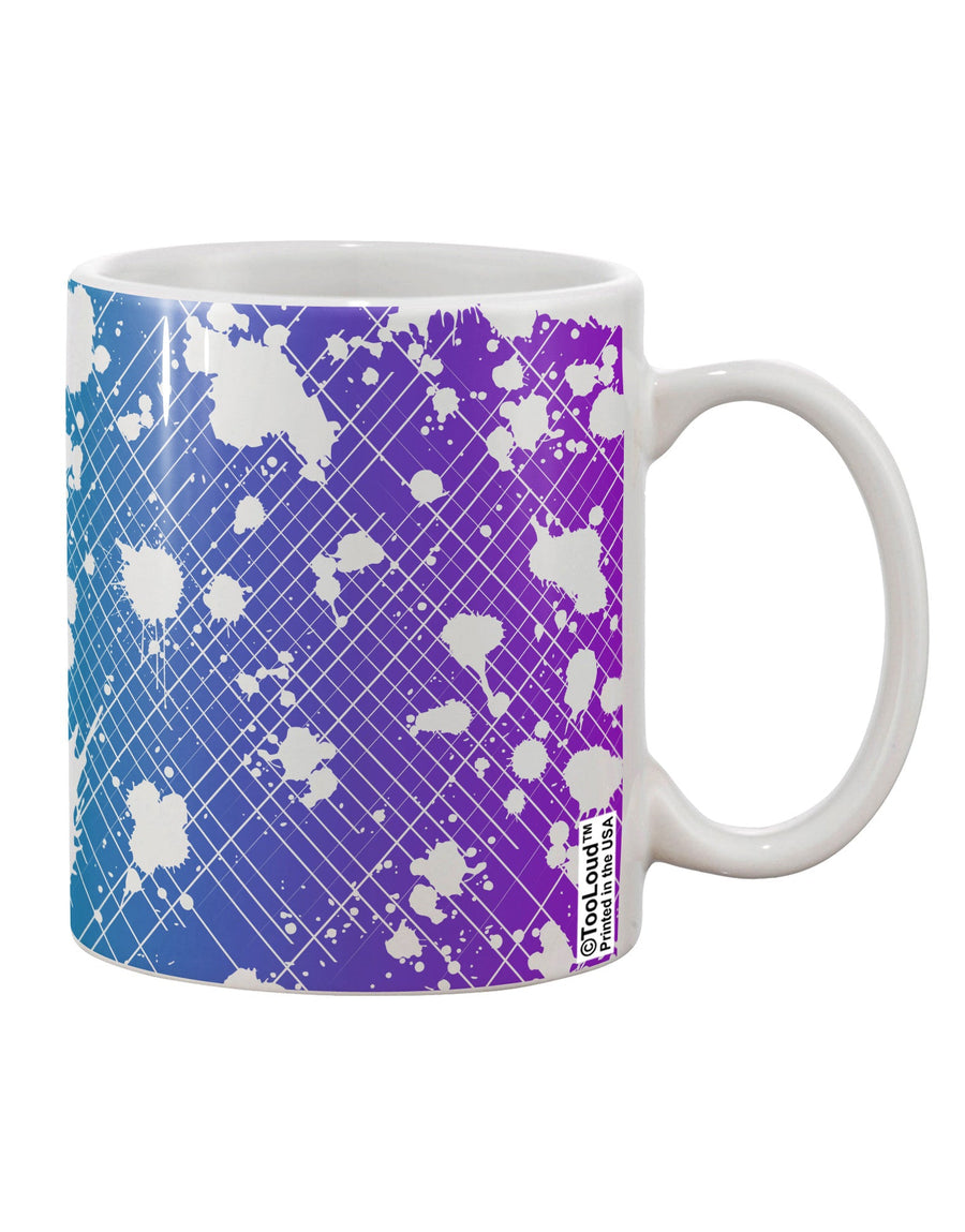 Blue Purple Splatter AOP 11 oz Coffee Mug with All Over Print - TooLoud-11 OZ Coffee Mug-TooLoud-White-Davson Sales