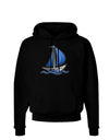 Blue Sailboat Dark Hoodie Sweatshirt-Hoodie-TooLoud-Black-Small-Davson Sales