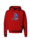 Blue Sailboat Dark Hoodie Sweatshirt-Hoodie-TooLoud-Red-Small-Davson Sales