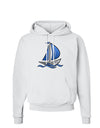 Blue Sailboat Hoodie Sweatshirt-Hoodie-TooLoud-White-Small-Davson Sales