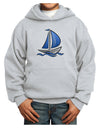 Blue Sailboat Youth Hoodie Pullover Sweatshirt-Youth Hoodie-TooLoud-Ash-XS-Davson Sales