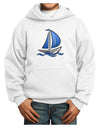 Blue Sailboat Youth Hoodie Pullover Sweatshirt-Youth Hoodie-TooLoud-White-XS-Davson Sales