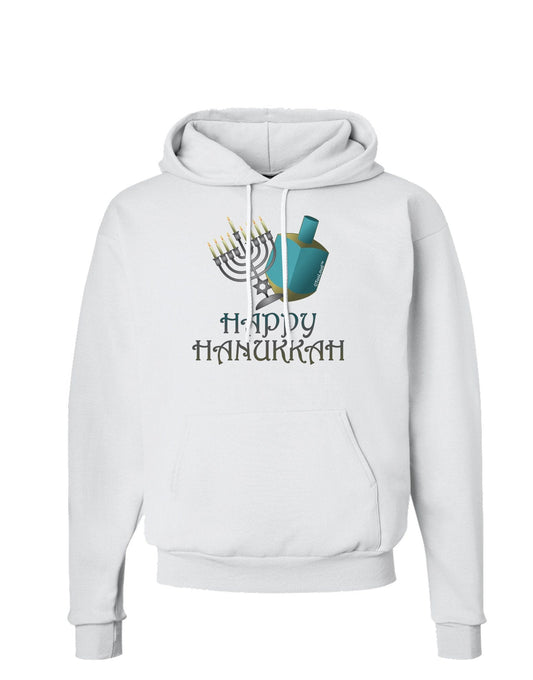 Blue & Silver Happy Hanukkah Hoodie Sweatshirt-Hoodie-TooLoud-White-XXX-Large-Davson Sales