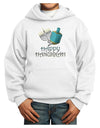 Blue & Silver Happy Hanukkah Youth Hoodie Pullover Sweatshirt-Youth Hoodie-TooLoud-White-XL-Davson Sales
