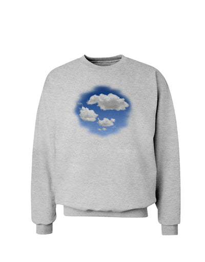 Blue Sky Puffy Clouds Sweatshirt-Sweatshirts-TooLoud-AshGray-Small-Davson Sales