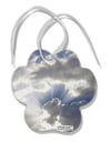 Blue Sky Silver Linings Paw Print Shaped Ornament All Over Print-Ornament-TooLoud-White-Davson Sales