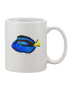 Blue Tang Fish Printed 11 oz Coffee Mug - Exquisite Drinkware Expertise-11 OZ Coffee Mug-TooLoud-White-Davson Sales