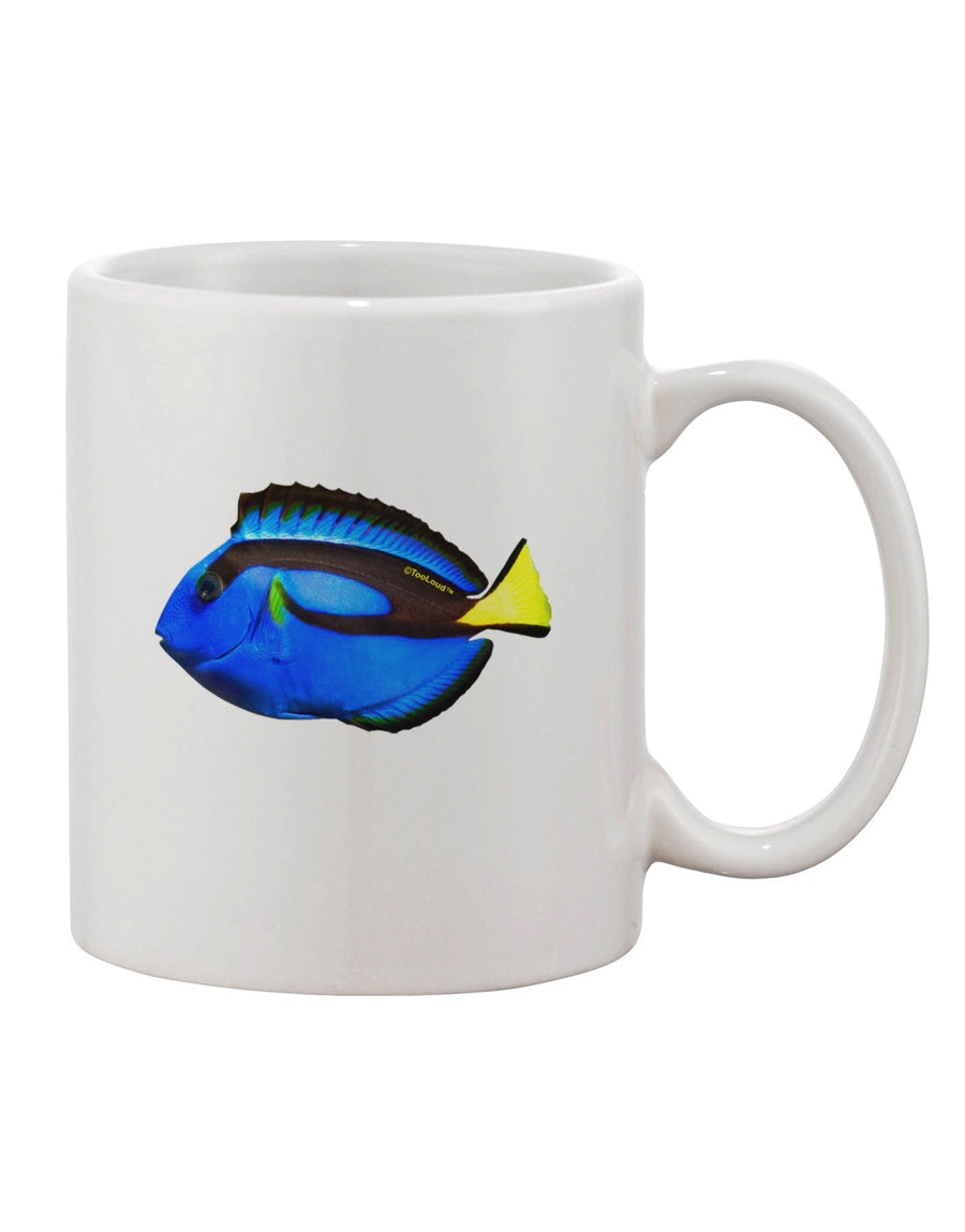 Blue Tang Fish Printed 11 oz Coffee Mug - Exquisite Drinkware Expertise-11 OZ Coffee Mug-TooLoud-White-Davson Sales