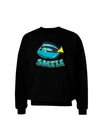 Blue Tang Fish - Smile Adult Dark Sweatshirt-Sweatshirts-TooLoud-Black-Small-Davson Sales