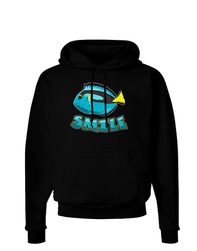 Blue Tang Fish - Smile Dark Hoodie Sweatshirt-Hoodie-TooLoud-Black-Small-Davson Sales