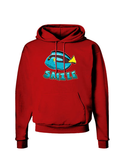 Blue Tang Fish - Smile Dark Hoodie Sweatshirt-Hoodie-TooLoud-Red-Small-Davson Sales