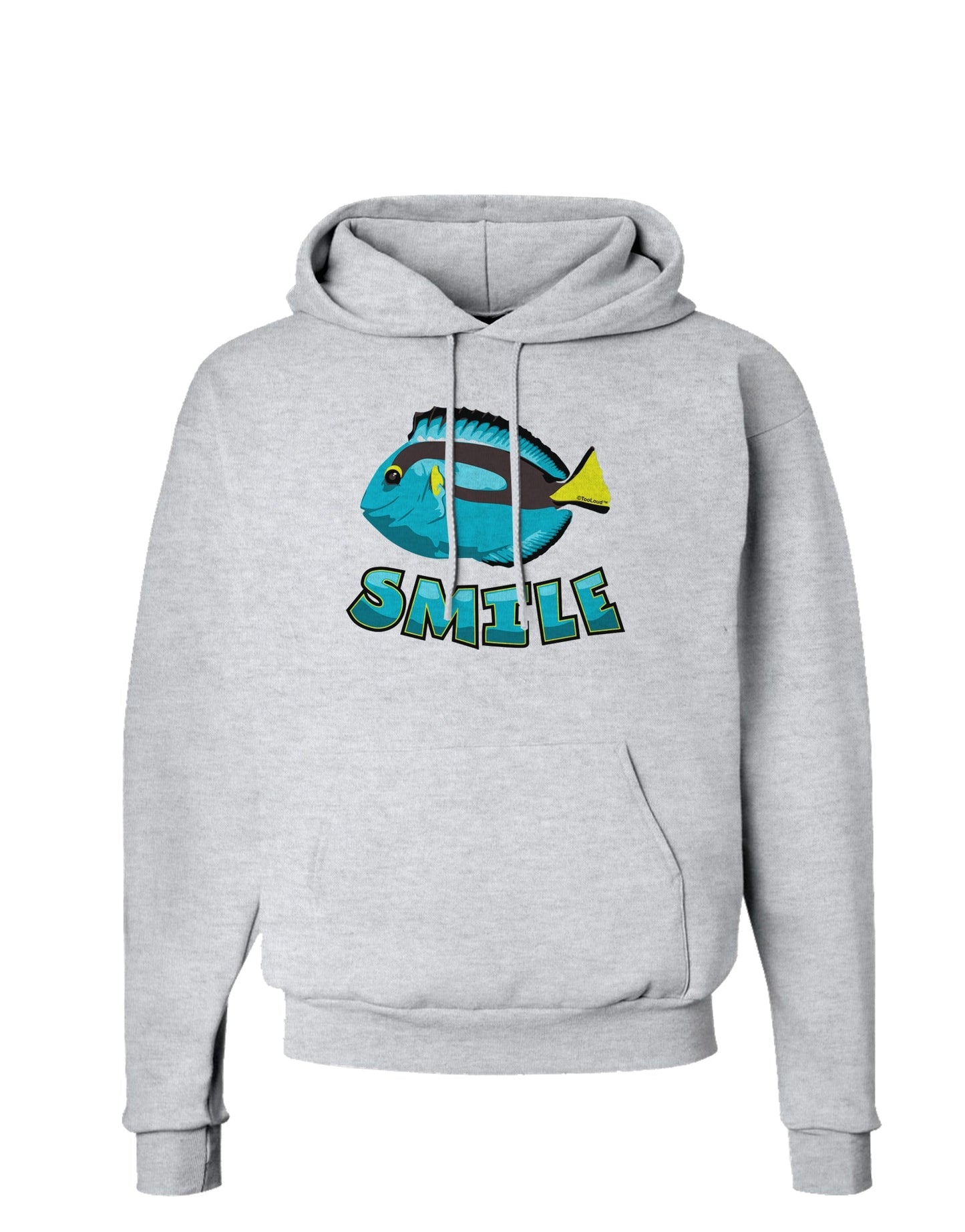 Blue Tang Fish - Smile Hoodie Sweatshirt-Hoodie-TooLoud-AshGray-Small-Davson Sales