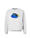 Blue Tang Fish Sweatshirt-Sweatshirts-TooLoud-White-Small-Davson Sales