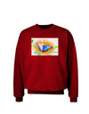Blue Watercolor Butterfly Adult Dark Sweatshirt-Sweatshirts-TooLoud-Deep-Red-Small-Davson Sales