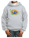 Blue Watercolor Butterfly Youth Hoodie Pullover Sweatshirt-Youth Hoodie-TooLoud-Ash-XS-Davson Sales