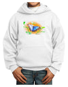 Blue Watercolor Butterfly Youth Hoodie Pullover Sweatshirt-Youth Hoodie-TooLoud-White-XS-Davson Sales