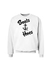 Boats and Hoes Sweatshirt-Sweatshirts-TooLoud-White-Small-Davson Sales