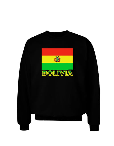 Bolivia Flag Adult Dark Sweatshirt-Sweatshirts-TooLoud-Black-Small-Davson Sales