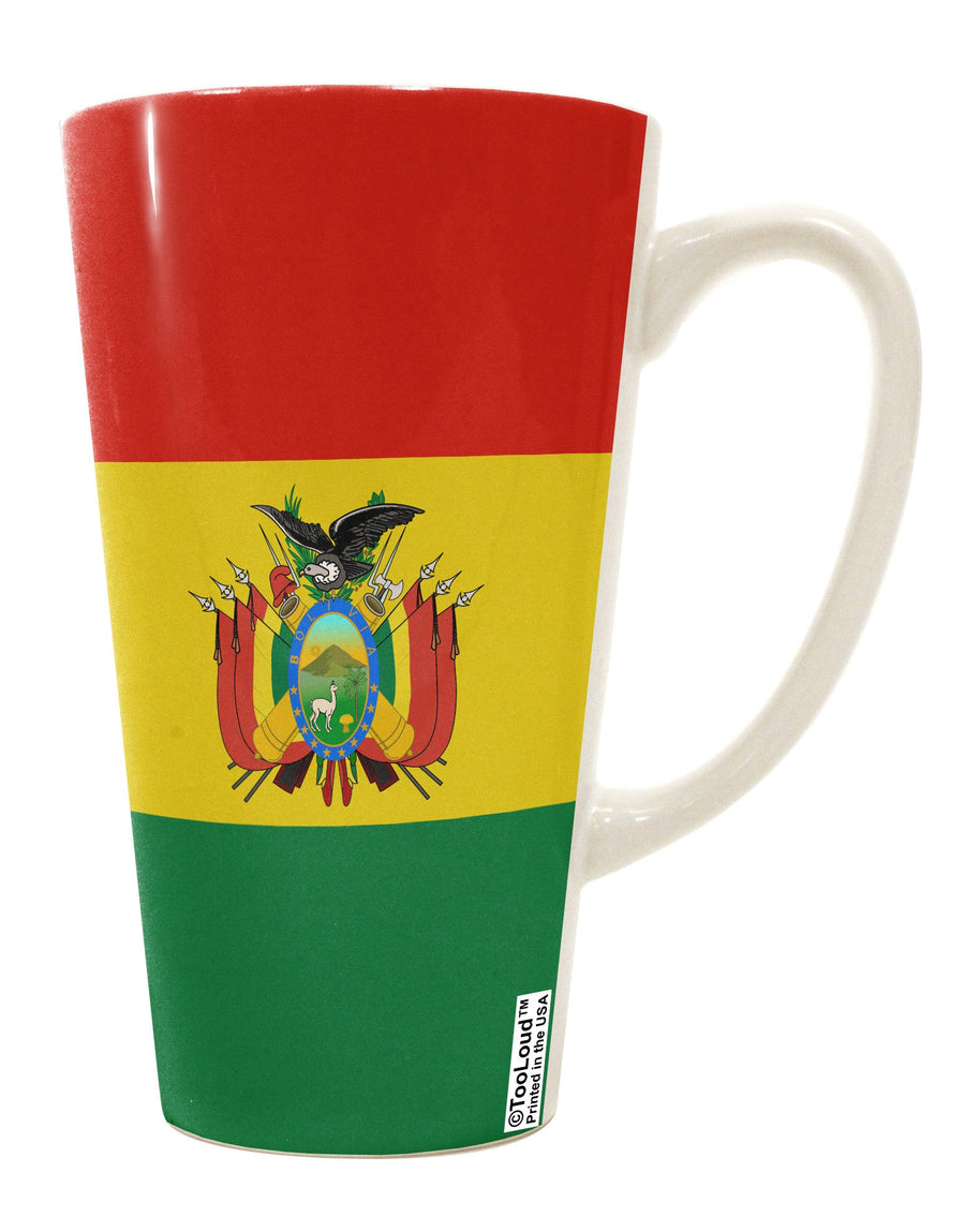 Bolivia Flag AOP 16 Ounce Conical Latte Coffee Mug - Expertly Crafted Drinkware-Conical Latte Mug-TooLoud-White-Davson Sales