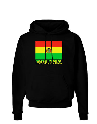 Bolivia Flag Dark Hoodie Sweatshirt-Hoodie-TooLoud-Black-Small-Davson Sales