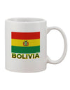 Bolivia Flag Inspired 11 oz Coffee Mug - Exquisite Drinkware TooLoud-11 OZ Coffee Mug-TooLoud-White-Davson Sales