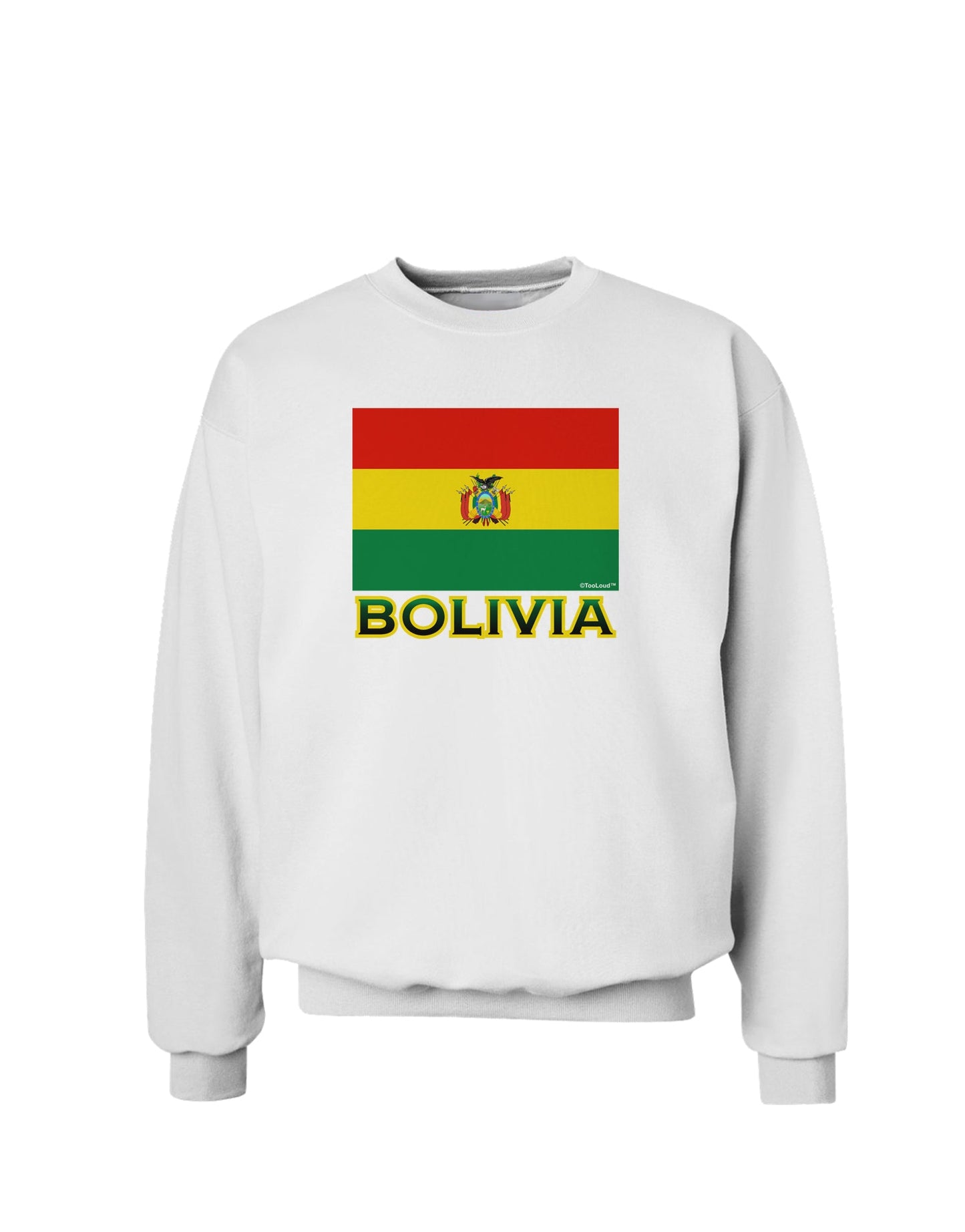 Bolivia Flag Sweatshirt-Sweatshirts-TooLoud-White-Small-Davson Sales