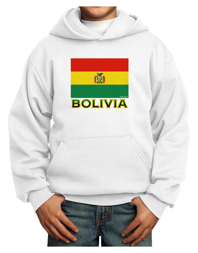 Bolivia Flag Youth Hoodie Pullover Sweatshirt-Youth Hoodie-TooLoud-White-XS-Davson Sales