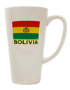 Bolivian Flag Conical Latte Coffee Mug - Expertly Crafted Drinkware TooLoud-Conical Latte Mug-TooLoud-White-Davson Sales