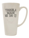 Bone Text 16 Ounce Conical Latte Coffee Mug - Expertly Crafted for Tequila Enthusiasts by TooLoud-Conical Latte Mug-TooLoud-White-Davson Sales