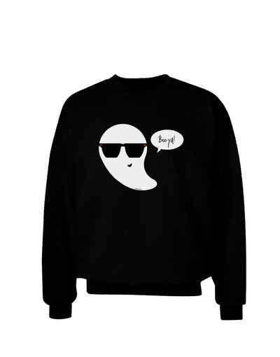 Boo Ya Cool Ghost Halloween Adult Dark Sweatshirt-Sweatshirts-TooLoud-Black-Small-Davson Sales