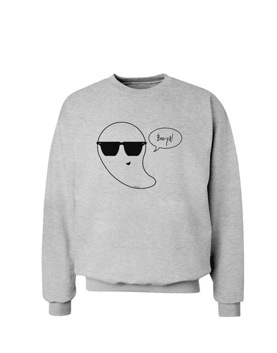 Boo Ya Cool Ghost Halloween Sweatshirt-Sweatshirts-TooLoud-AshGray-Small-Davson Sales