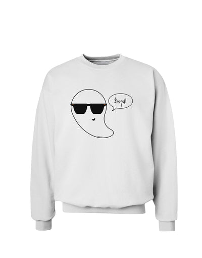 Boo Ya Cool Ghost Halloween Sweatshirt-Sweatshirts-TooLoud-White-Small-Davson Sales