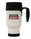 Book Addict Stainless Steel 14oz Travel Mug-Travel Mugs-TooLoud-White-Davson Sales