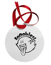 Booobies Circular Metal Ornament-Ornament-TooLoud-Davson Sales