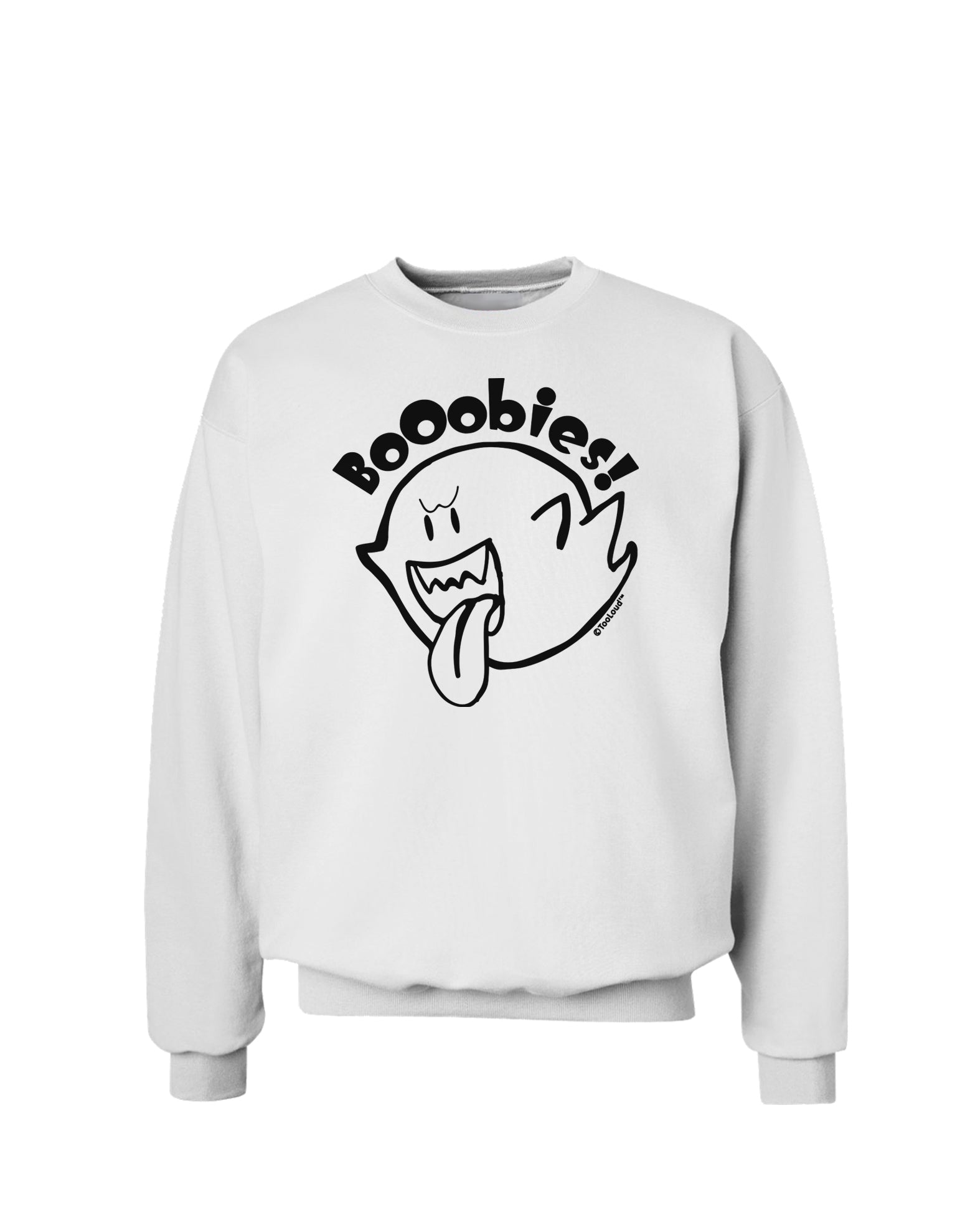 Booobies Sweatshirt-Sweatshirts-TooLoud-White-Small-Davson Sales