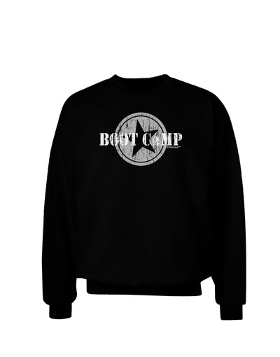 Boot Camp Distressed Text Adult Dark Sweatshirt by TooLoud-Sweatshirts-TooLoud-Black-Small-Davson Sales