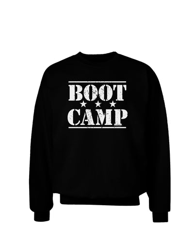 Bootcamp Large distressed Text Adult Dark Sweatshirt-Sweatshirts-TooLoud-Black-Small-Davson Sales