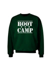 Bootcamp Large distressed Text Adult Dark Sweatshirt-Sweatshirts-TooLoud-Deep-Forest-Green-Small-Davson Sales