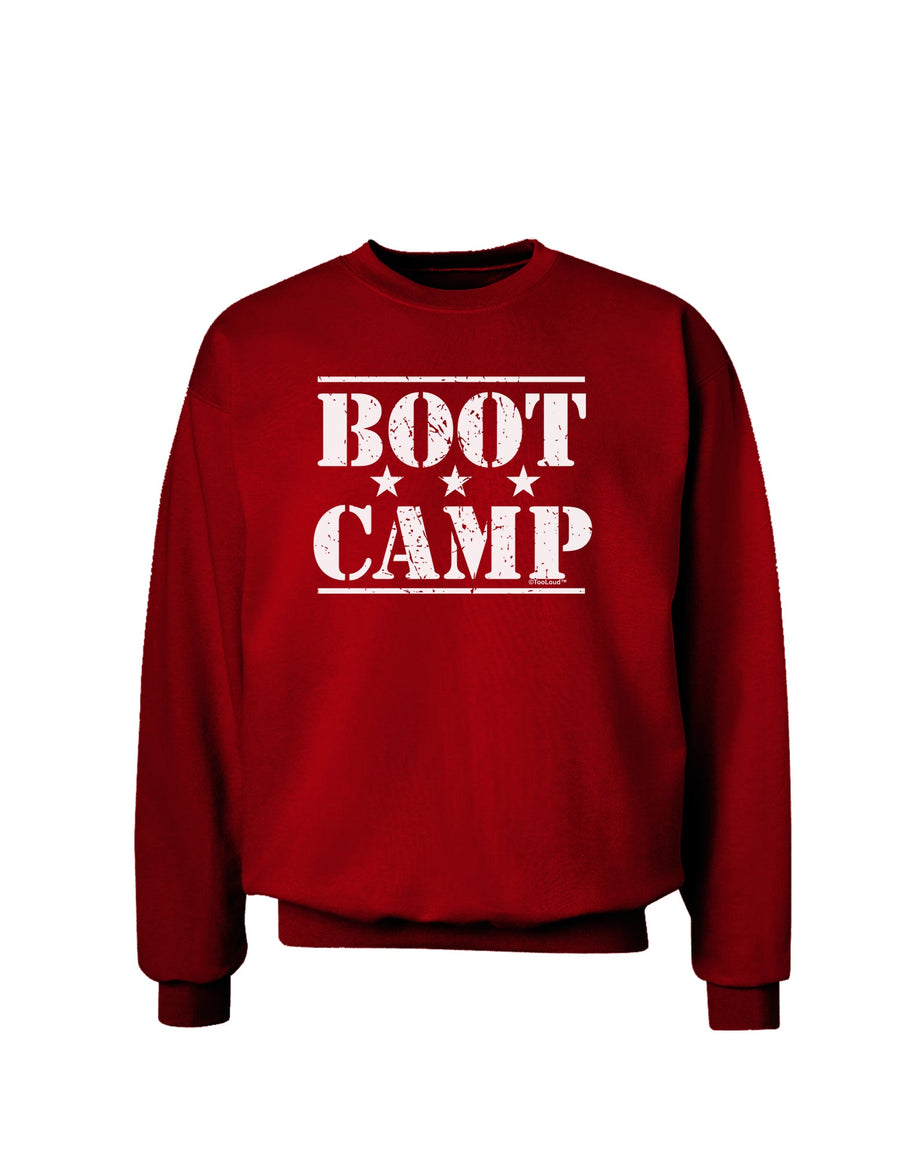 Bootcamp Large distressed Text Adult Dark Sweatshirt-Sweatshirts-TooLoud-Black-Small-Davson Sales