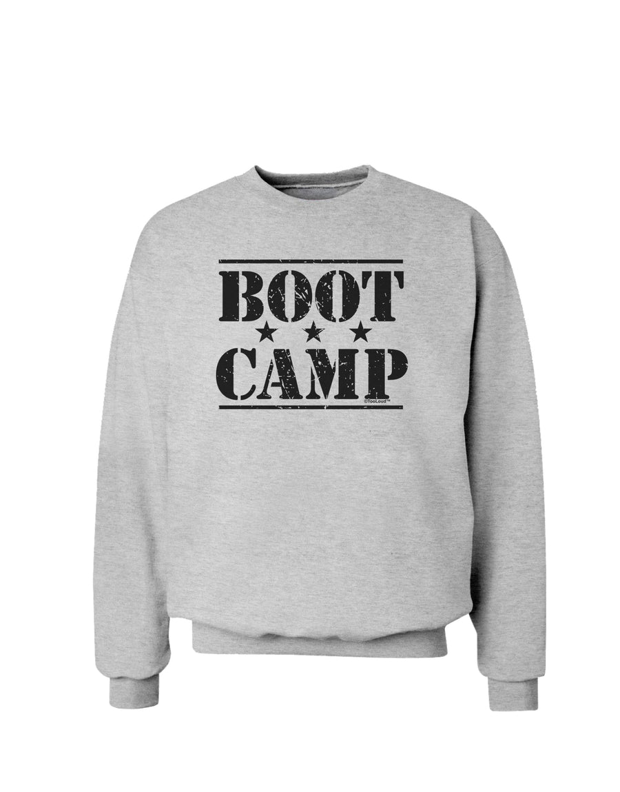 Bootcamp Large distressed Text Sweatshirt-Sweatshirts-TooLoud-White-Small-Davson Sales