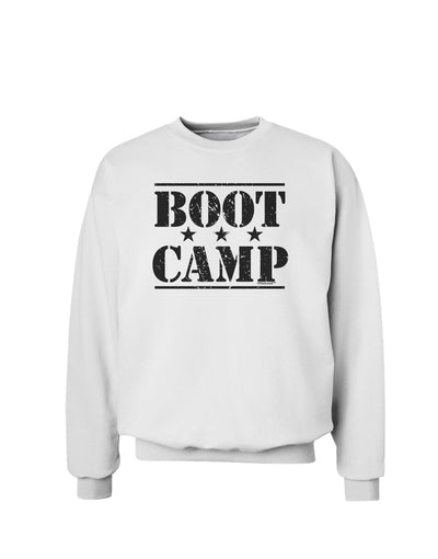 Bootcamp Large distressed Text Sweatshirt-Sweatshirts-TooLoud-White-Small-Davson Sales