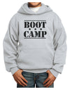 Bootcamp Large distressed Text Youth Hoodie Pullover Sweatshirt by TooLoud-Youth Hoodie-TooLoud-Ash-XS-Davson Sales