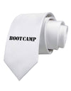 Bootcamp Military Text Printed White Necktie