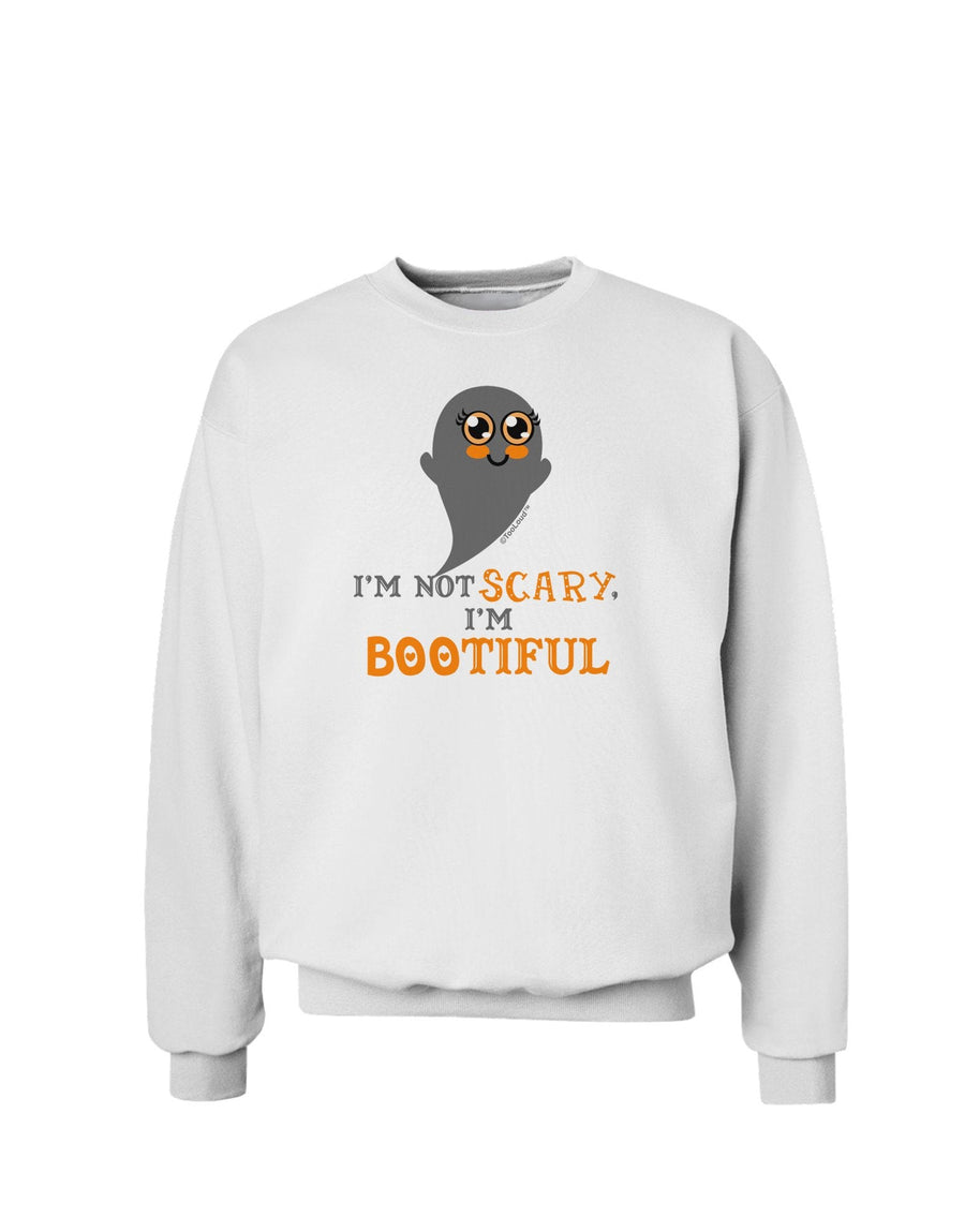 BOOtiful Ghost Orange Sweatshirt-Sweatshirts-TooLoud-White-XXX-Large-Davson Sales