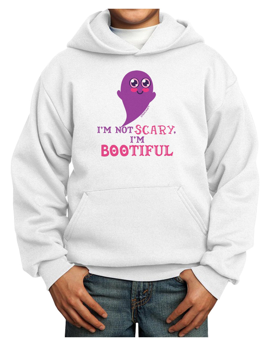 BOOtiful Ghost Purple Youth Hoodie Pullover Sweatshirt-Youth Hoodie-TooLoud-White-XL-Davson Sales