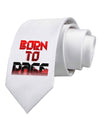 Born To Rage Red Printed White Necktie