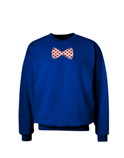 Bow Tie Hearts Adult Dark Sweatshirt-Sweatshirts-TooLoud-Deep-Royal-Blue-Small-Davson Sales