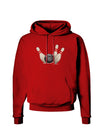 Bowling Ball with Pins Dark Hoodie Sweatshirt-Hoodie-TooLoud-Red-Small-Davson Sales