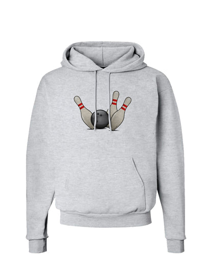 Bowling Ball with Pins Hoodie Sweatshirt-Hoodie-TooLoud-AshGray-Small-Davson Sales